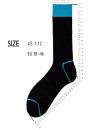Unisex EU 38-46 Anti-Odor Black Socks Colorful Cuffs Premium Bamboo Crew Socks Super Soft 6 Pairs